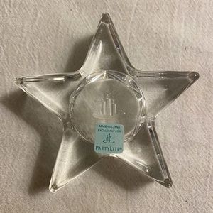 NIB Partylite Glass Star T-light Holder